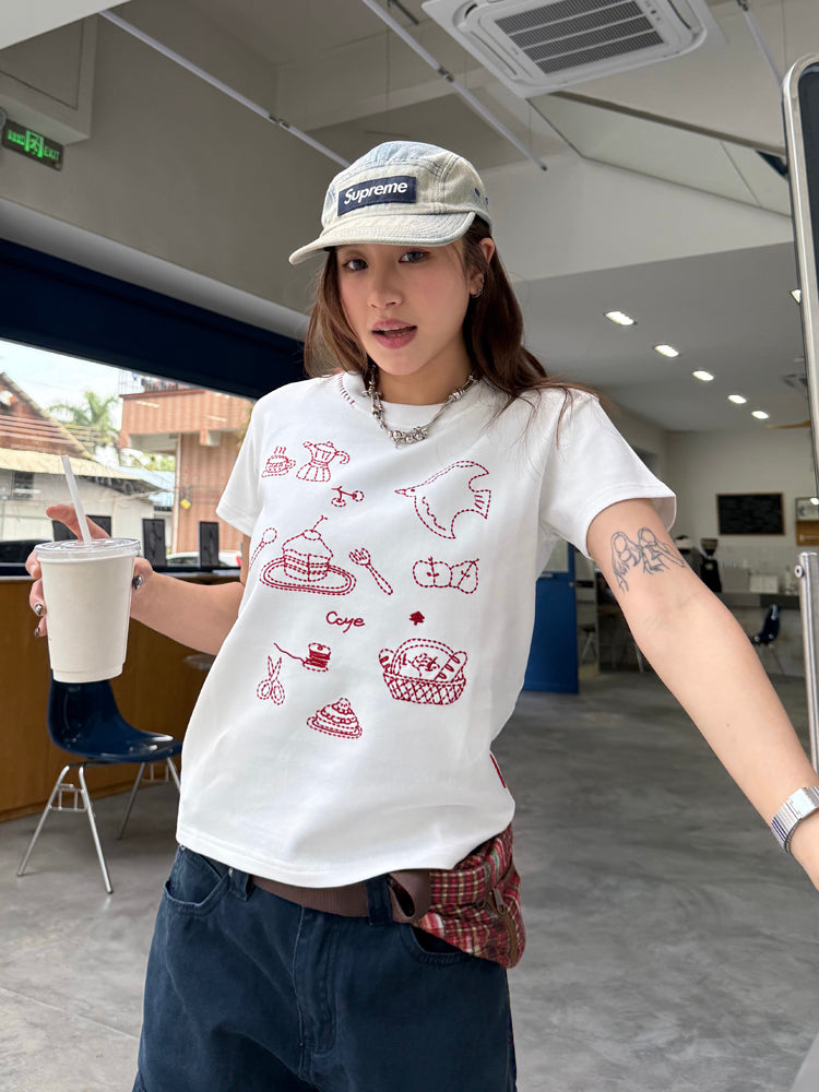 プリント半袖Tシャツ N474