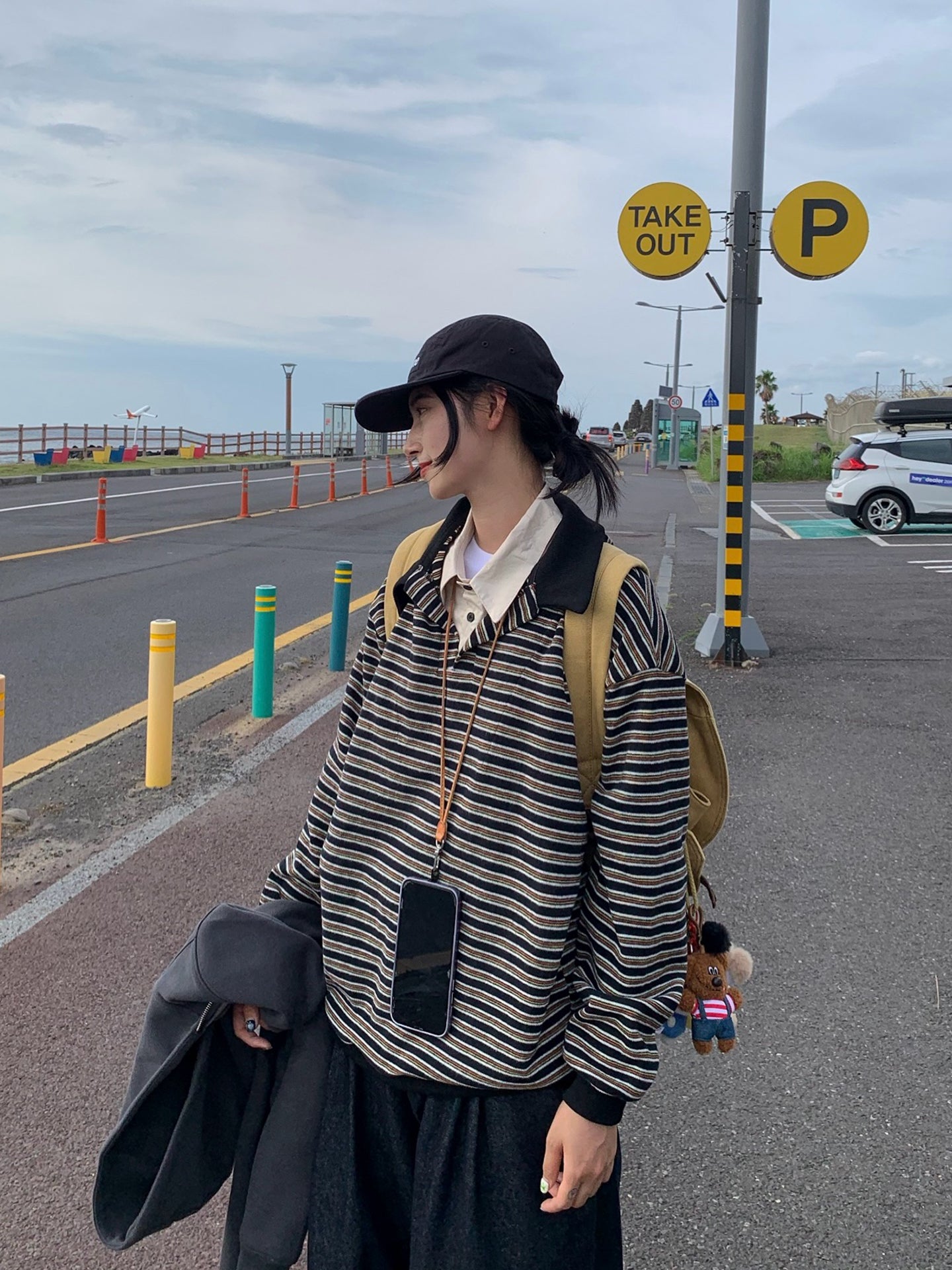 フェイクツーピーススボーダーポロシャツ N499