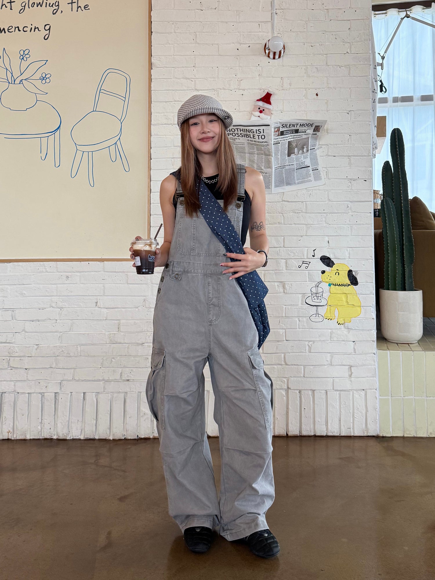 ゆるだぼシルエット カーゴ オーバーオール N583