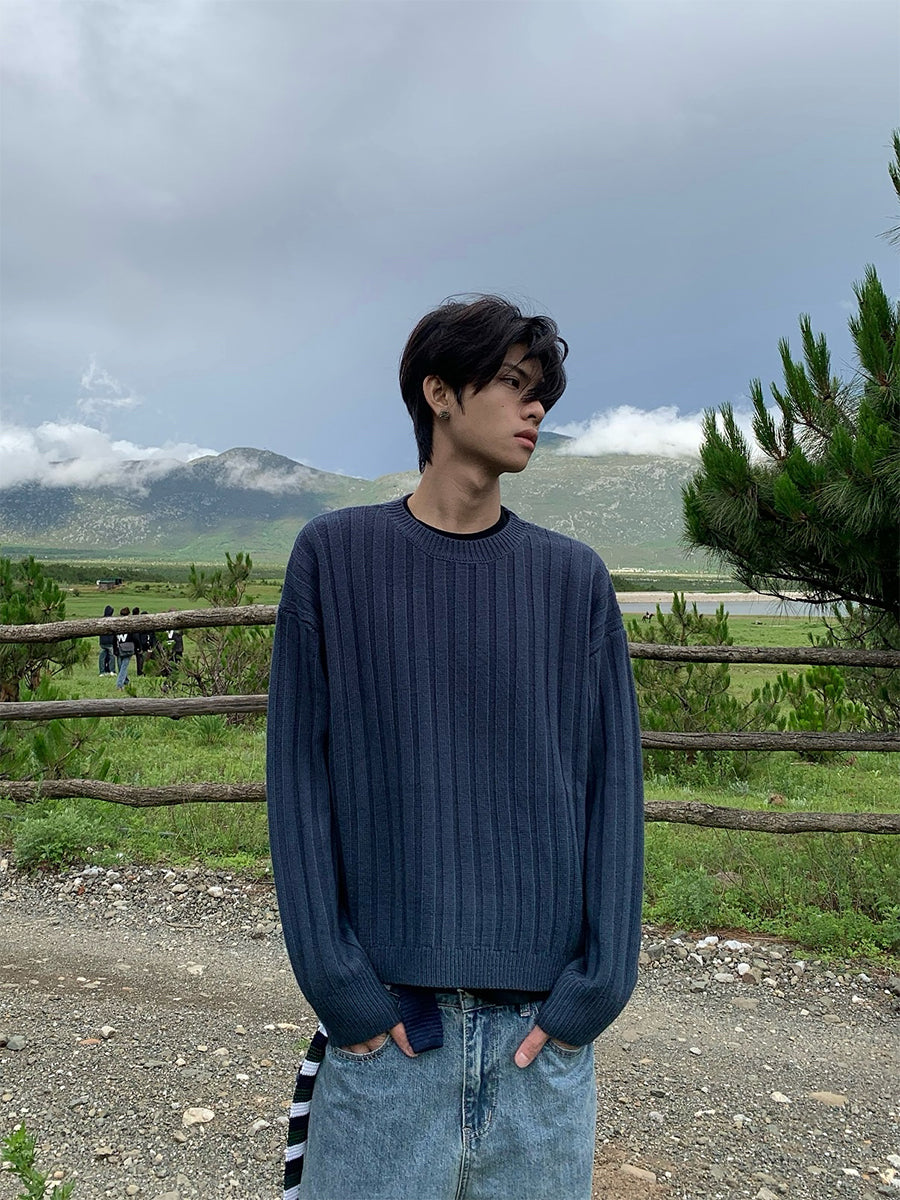 ラウンドネックセーター N555