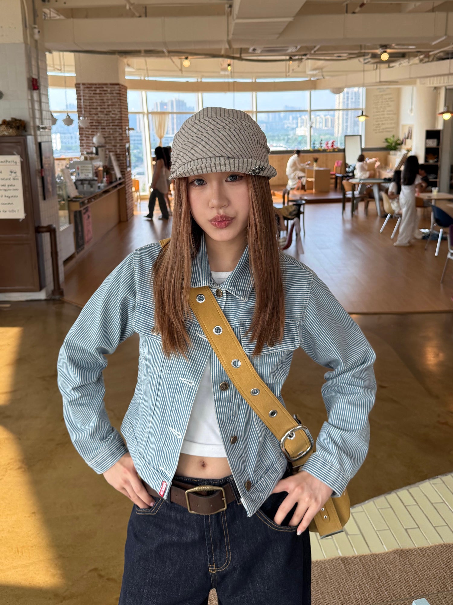 コットン ヒッコリーストライプ ワークジャケット N585