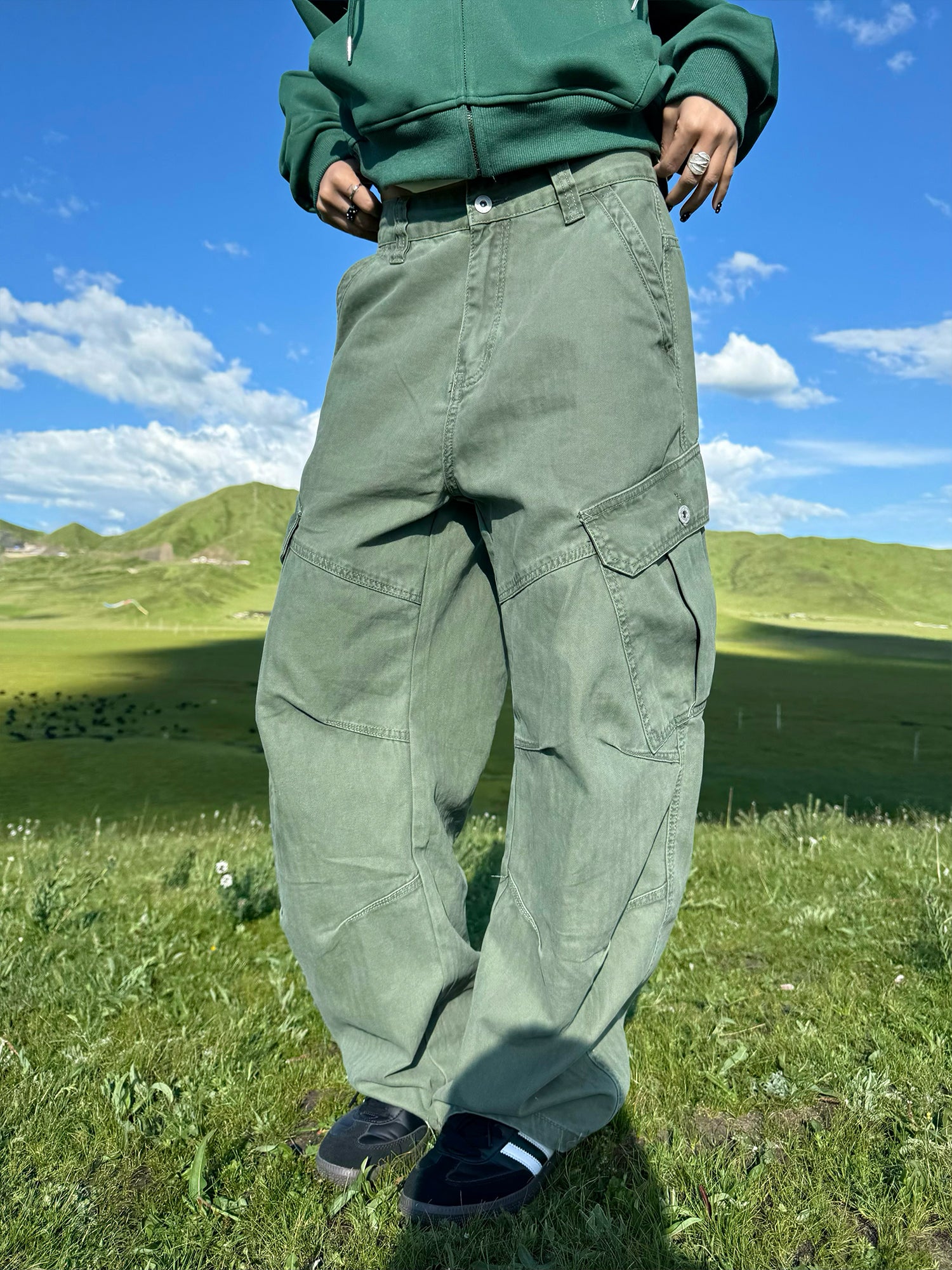 希少！！goa カーゴパンツ GOA ゴアカーゴパンツ 希少 ラビットファー