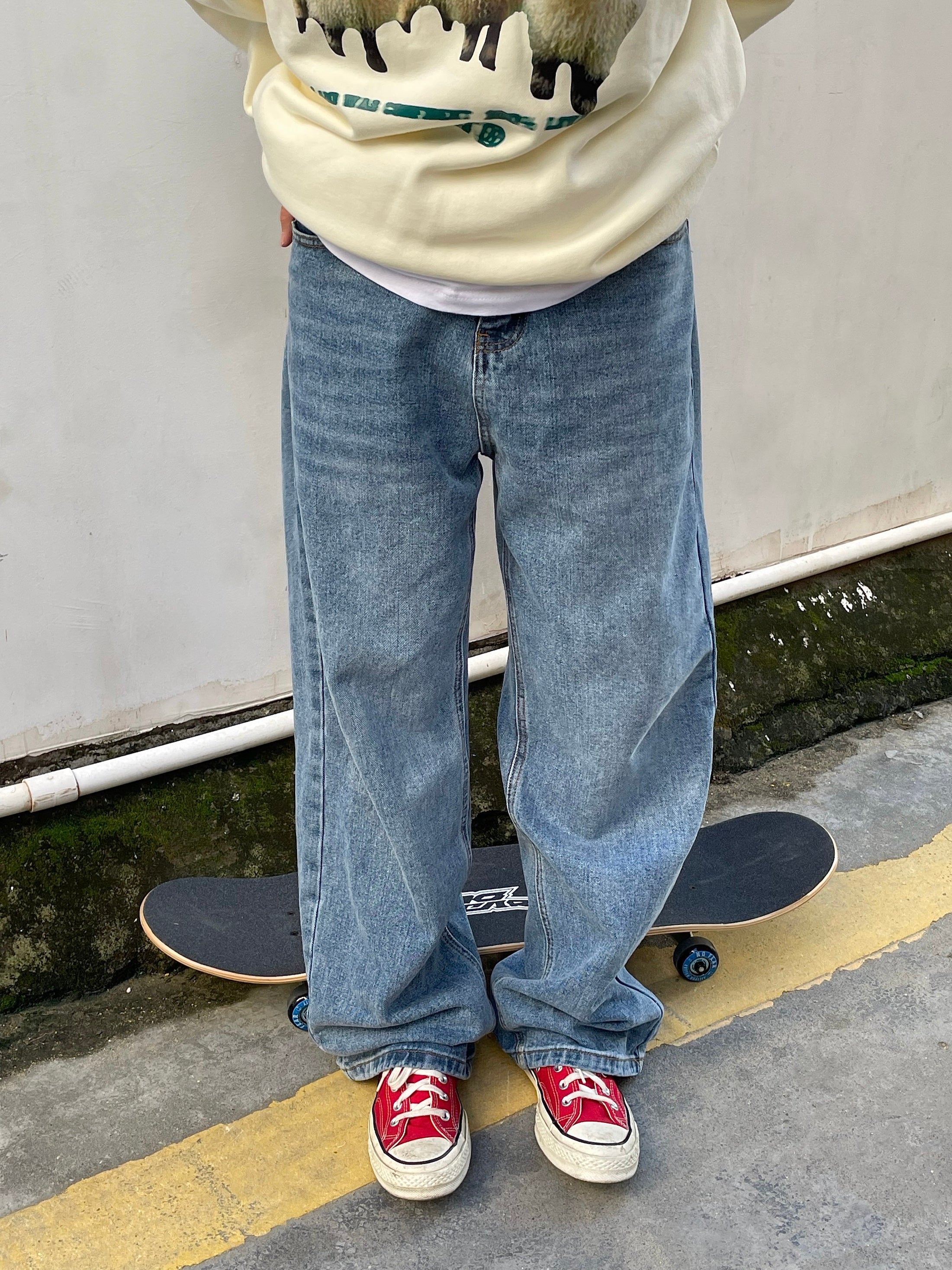 ストレートレッグウォッシュジーンズ N168