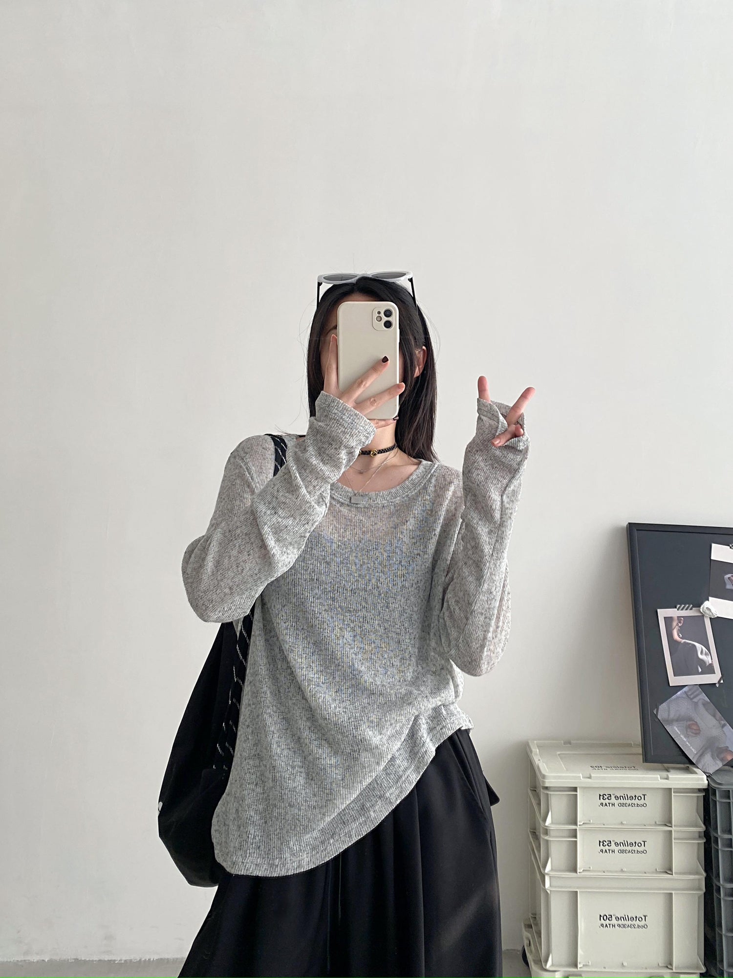 薄手ニットセーター N622