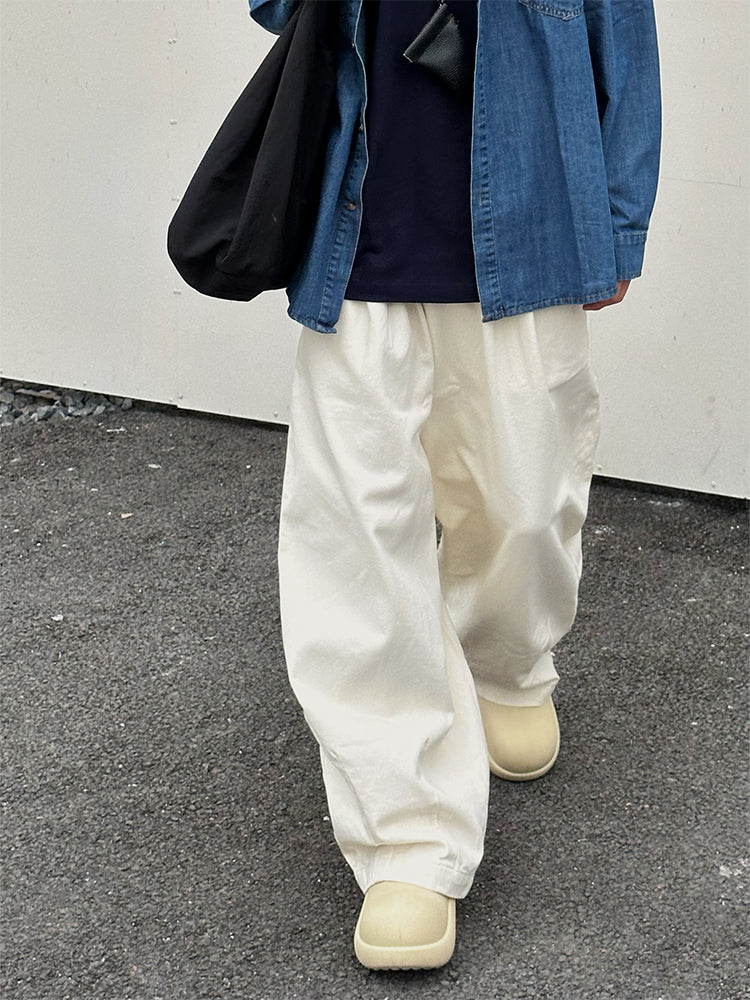 カジュアルワイドコットンパンツ N244
