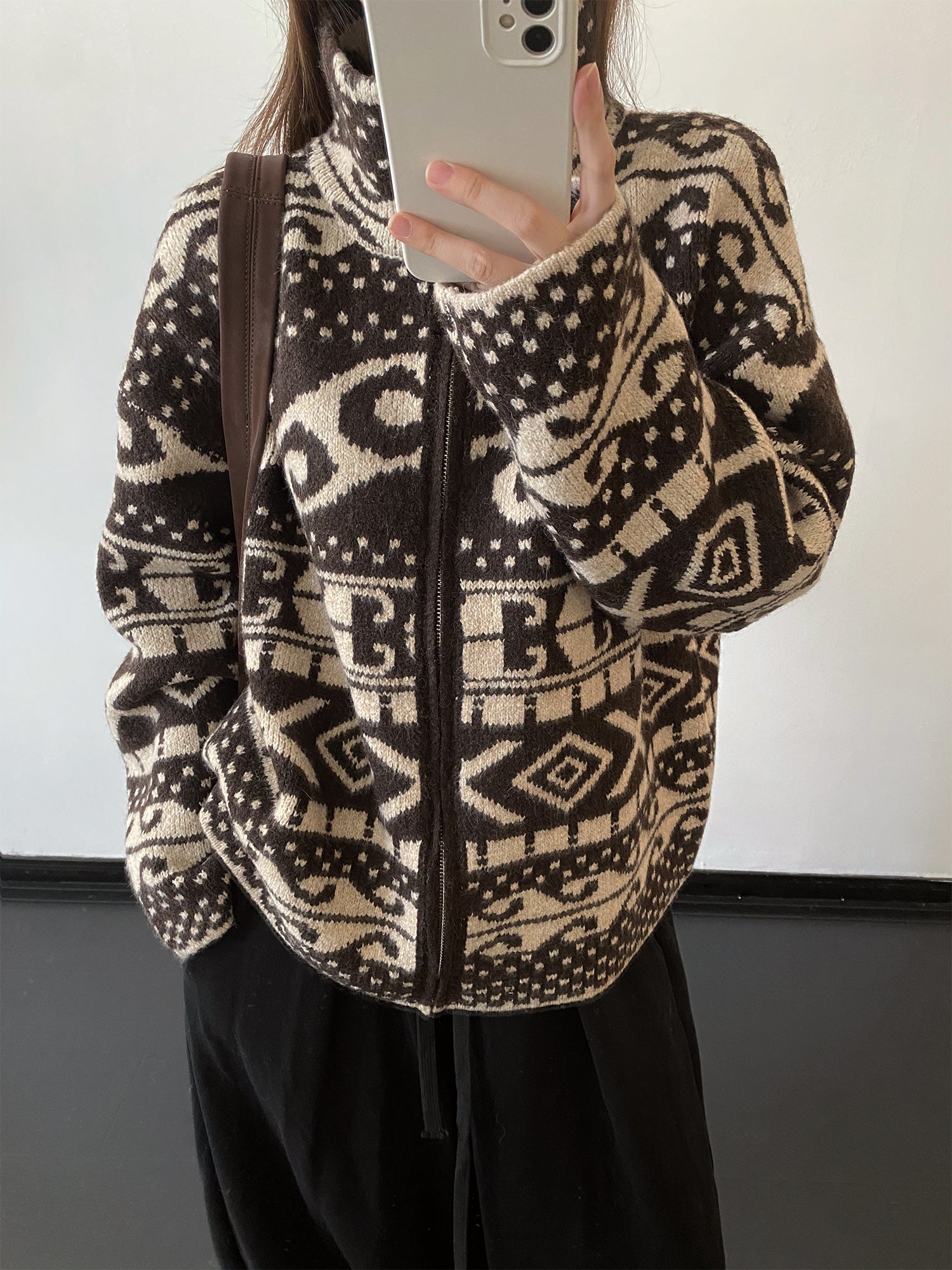 スタンドカラージャガードジャケット N795