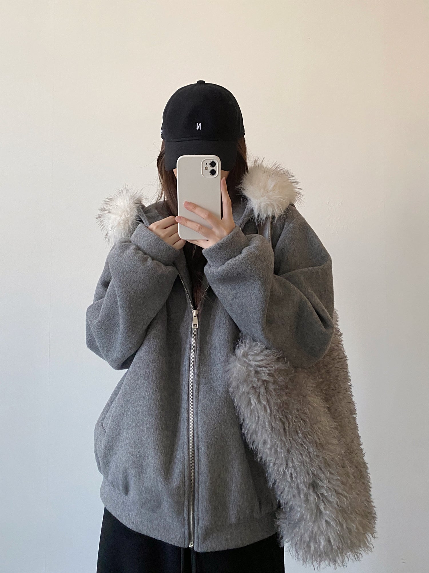 ファースウェットフーディー    N861