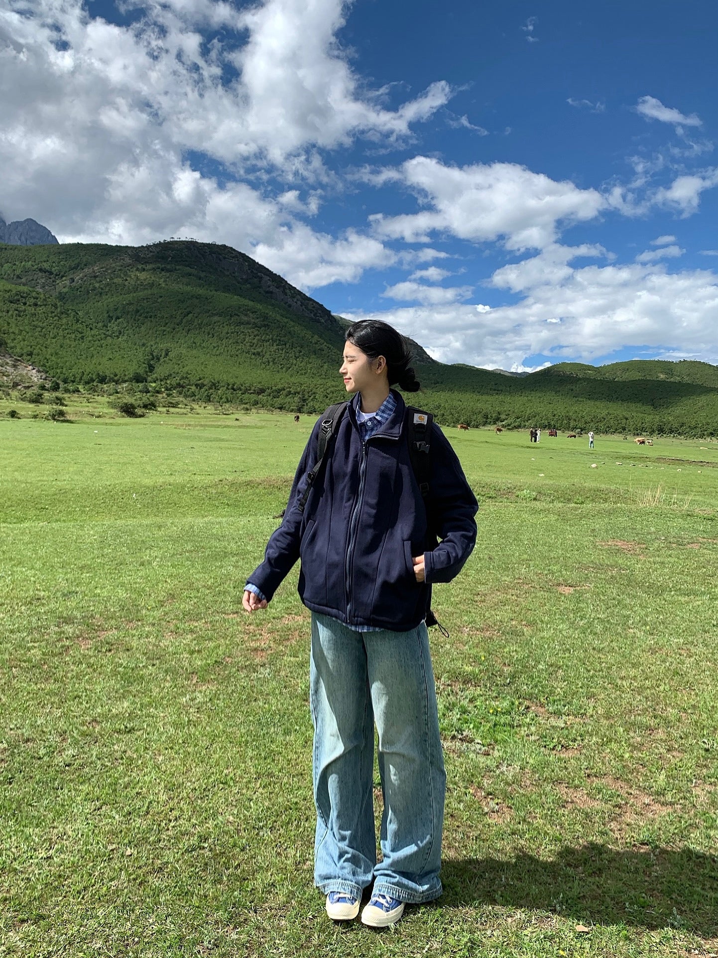 厚手スタンドカラーフリースジャケット N335