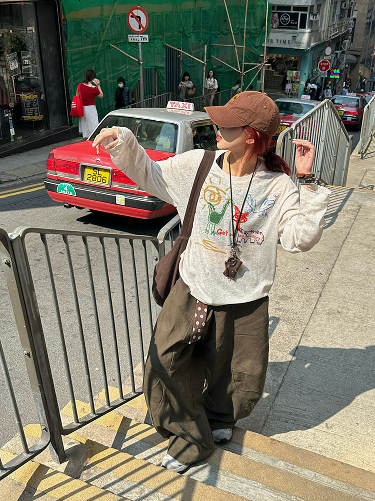 シンプルで着回せる 薄手長袖カットソー きれいめインナー N430