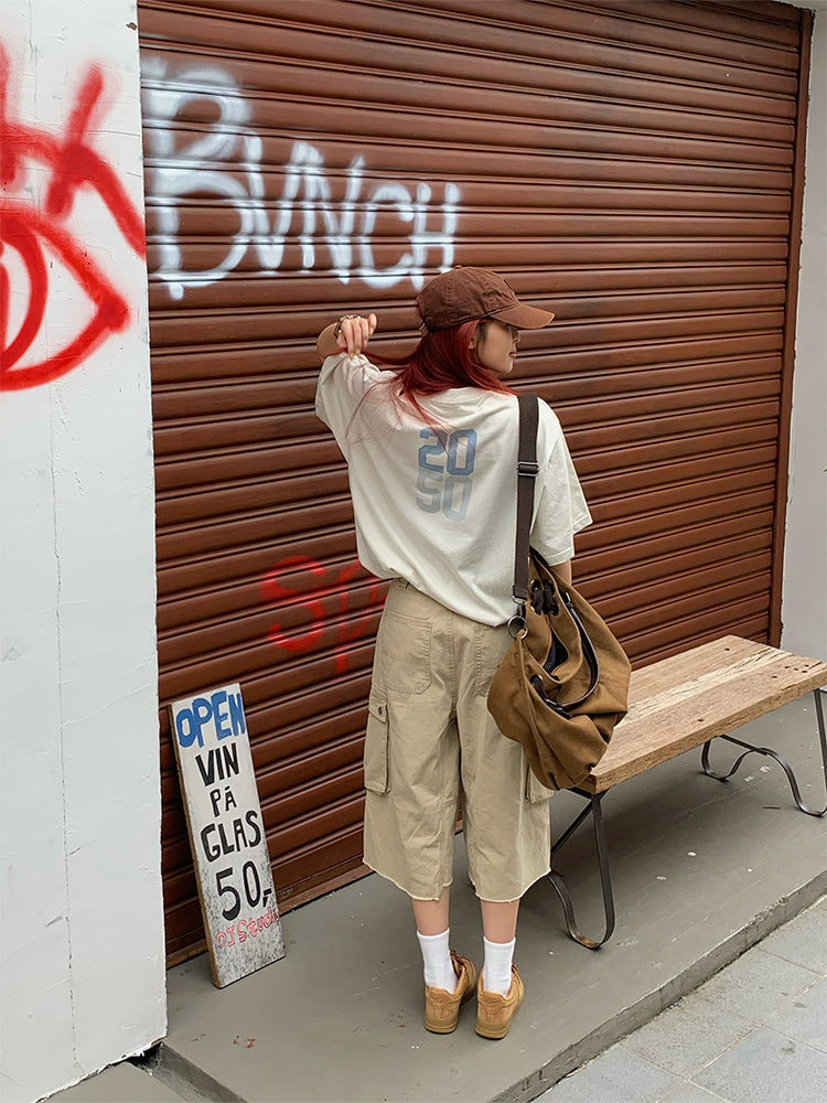 カジュアルプリントTシャツ ユニセックス 半袖 N449