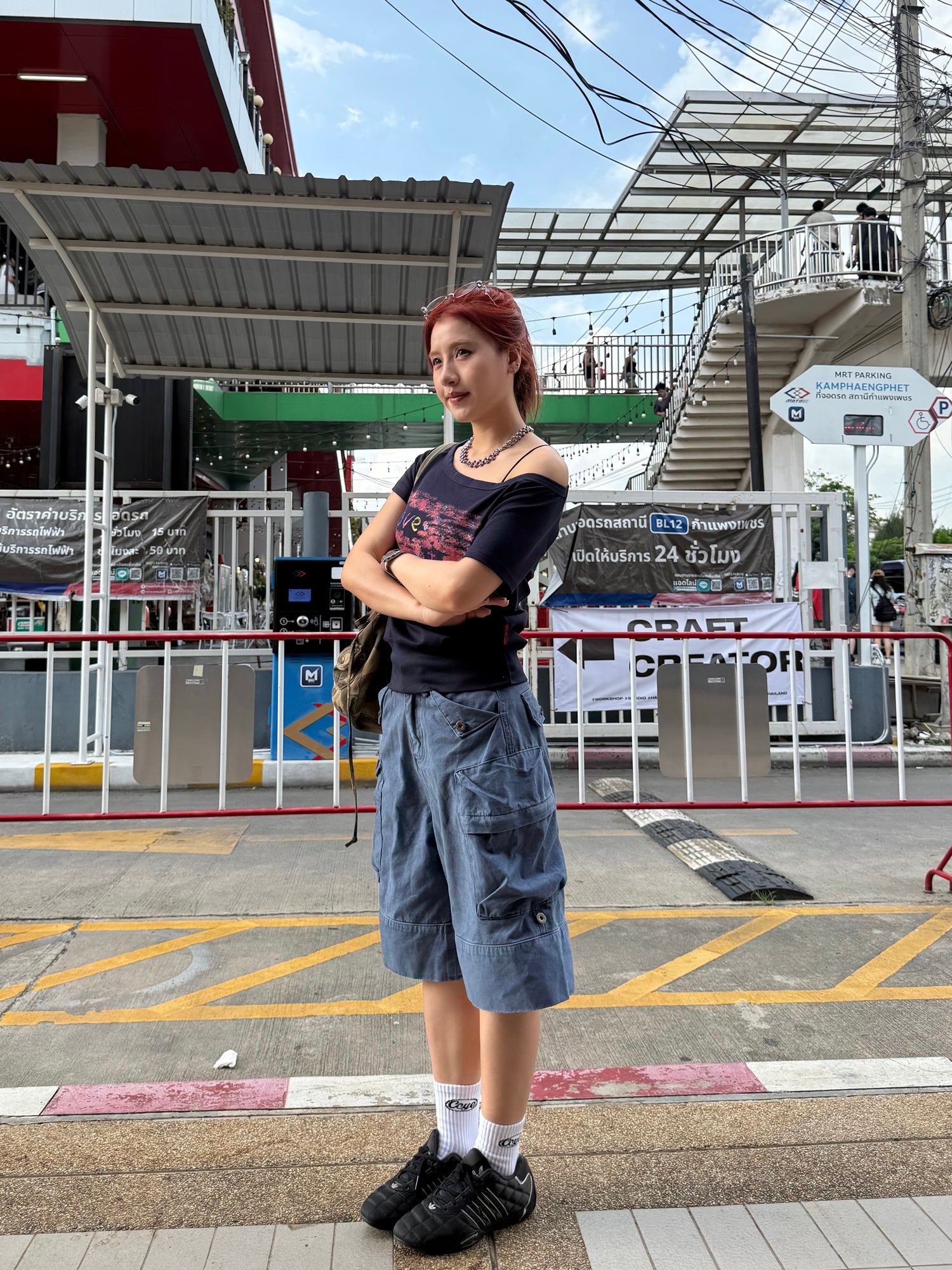 ミリタリー ワイドカーゴハーフパンツ N509