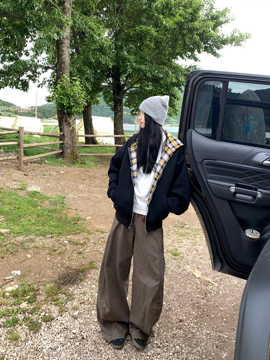 フード付きリバーシブルジャケット N702