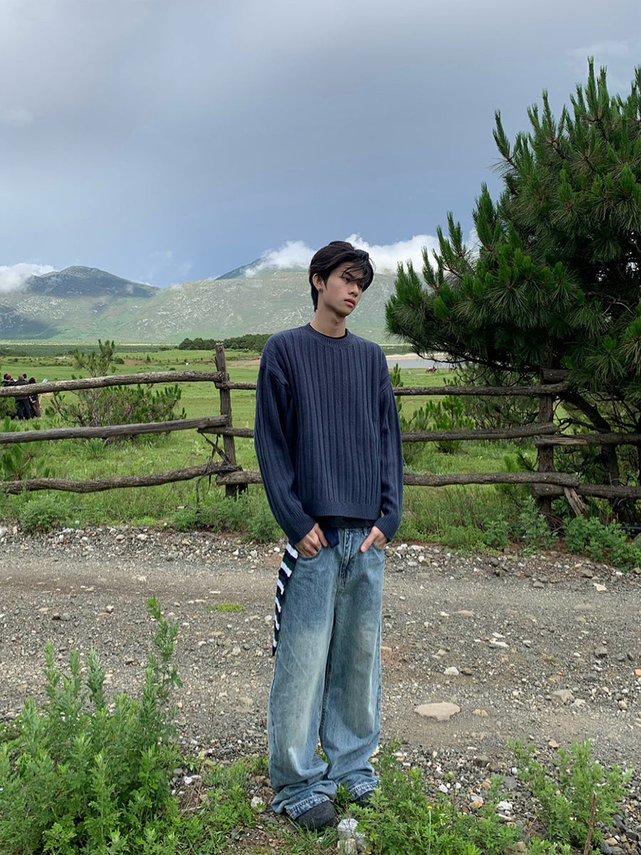 ラウンドネックセーター N555