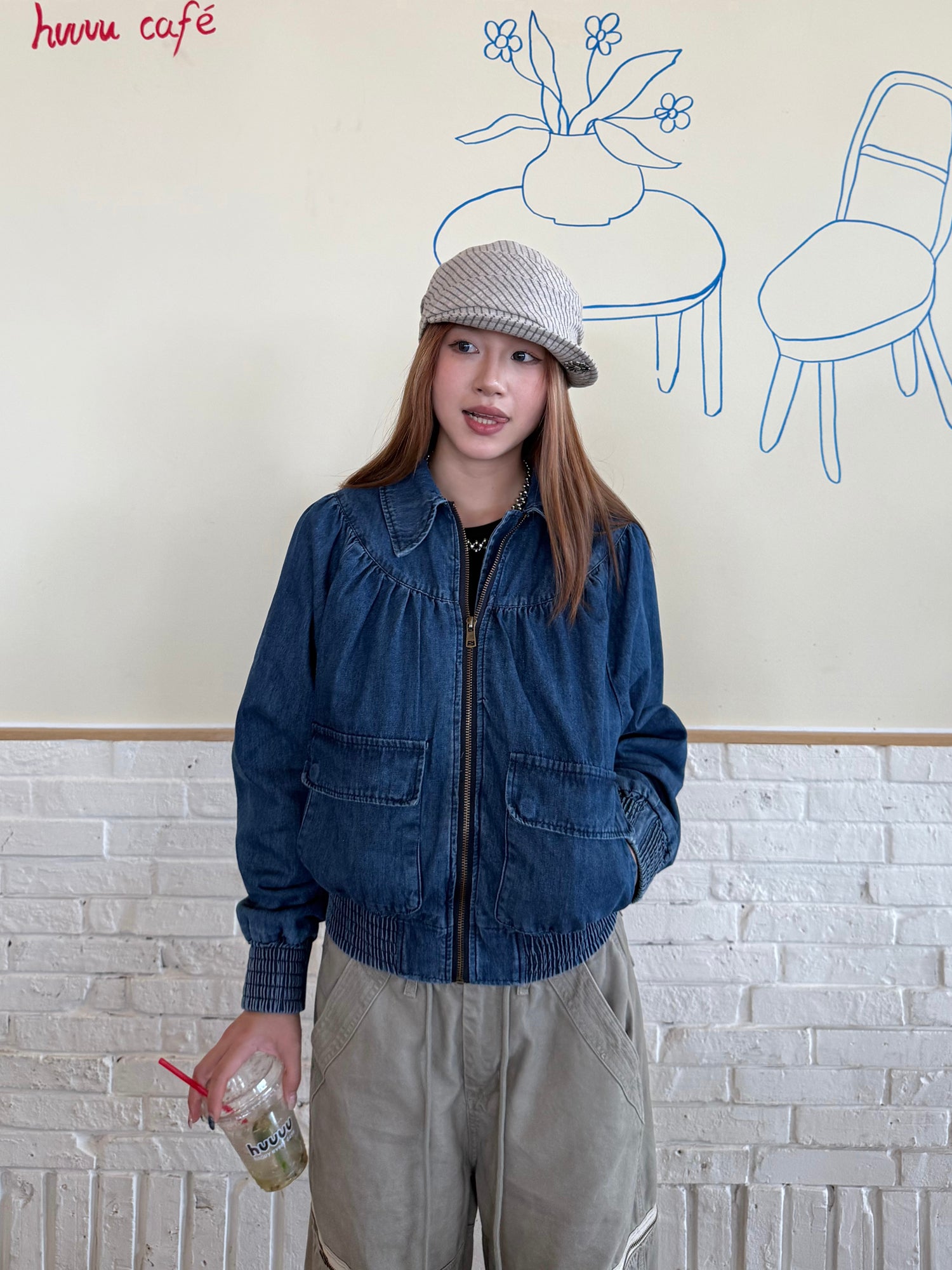 レトロジッパージャケット N636