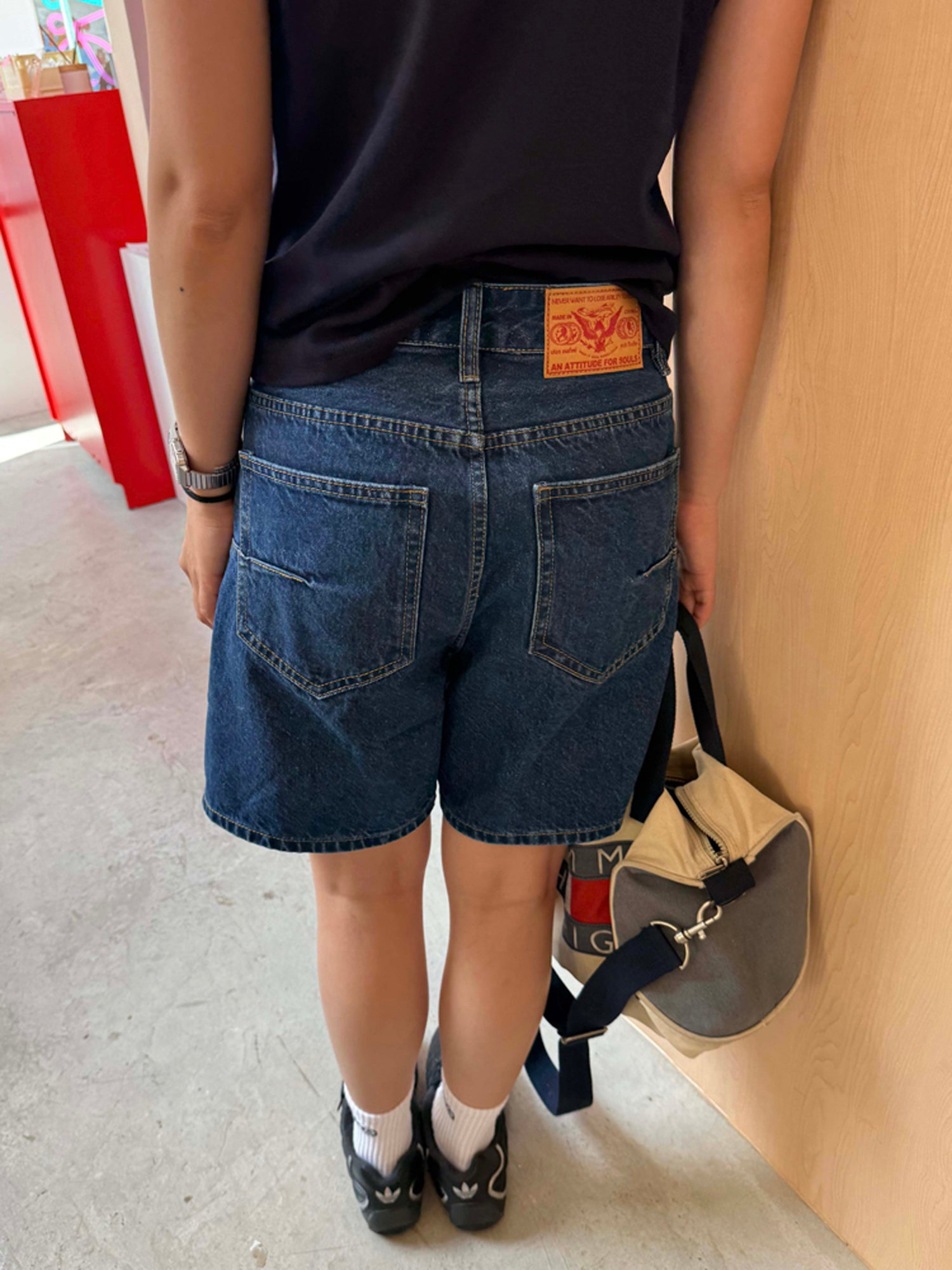 ハイウエストデニムショートパンツ N501