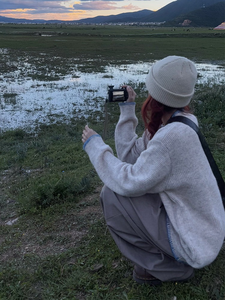 ヘンリーカラーニットセーター N594