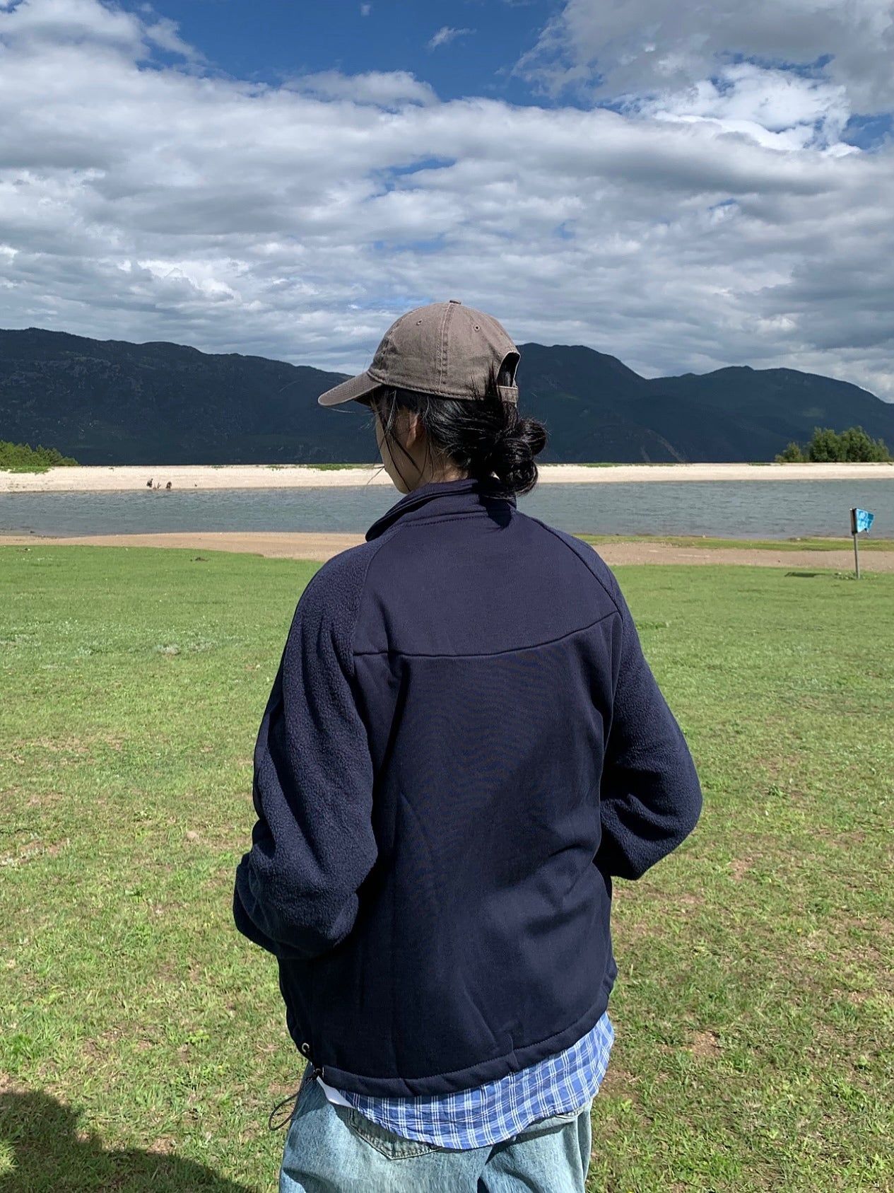 厚手スタンドカラーフリースジャケット N335