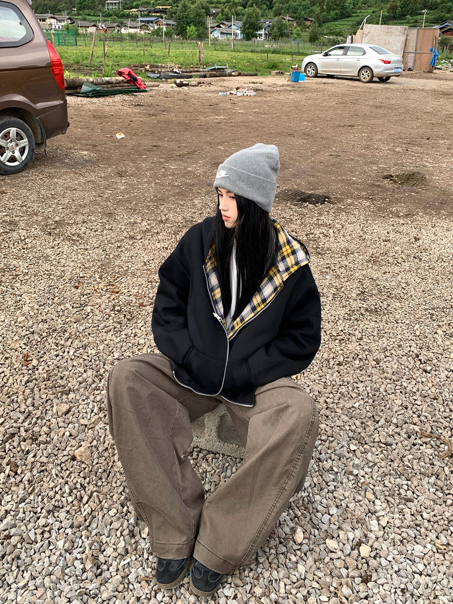 フード付きリバーシブルジャケット N702