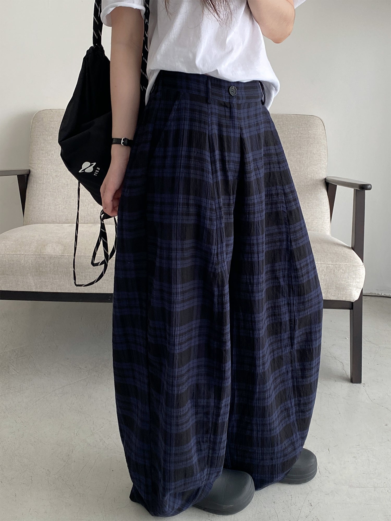 ブラックウォッチ・バルーンワイドパンツ N614