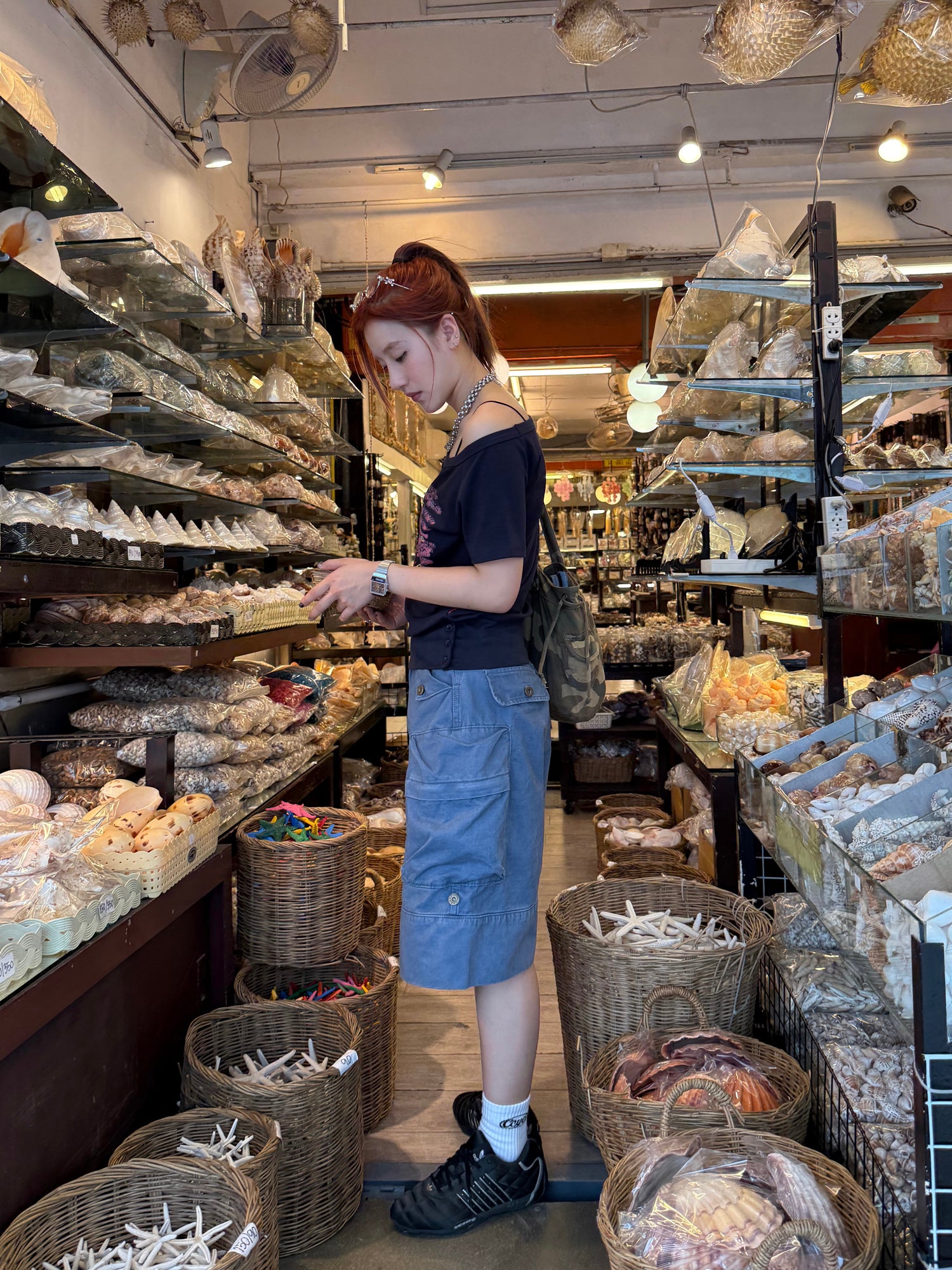 ミリタリー ワイドカーゴハーフパンツ N509