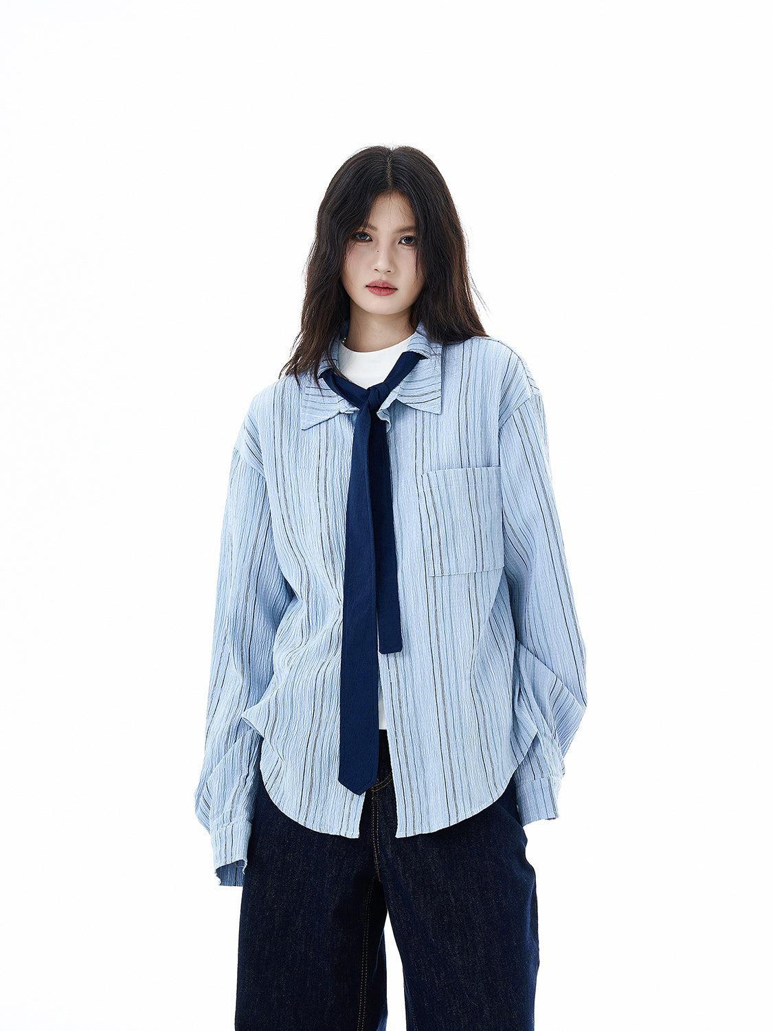 リラックスフィット・タイセットシャツ N545