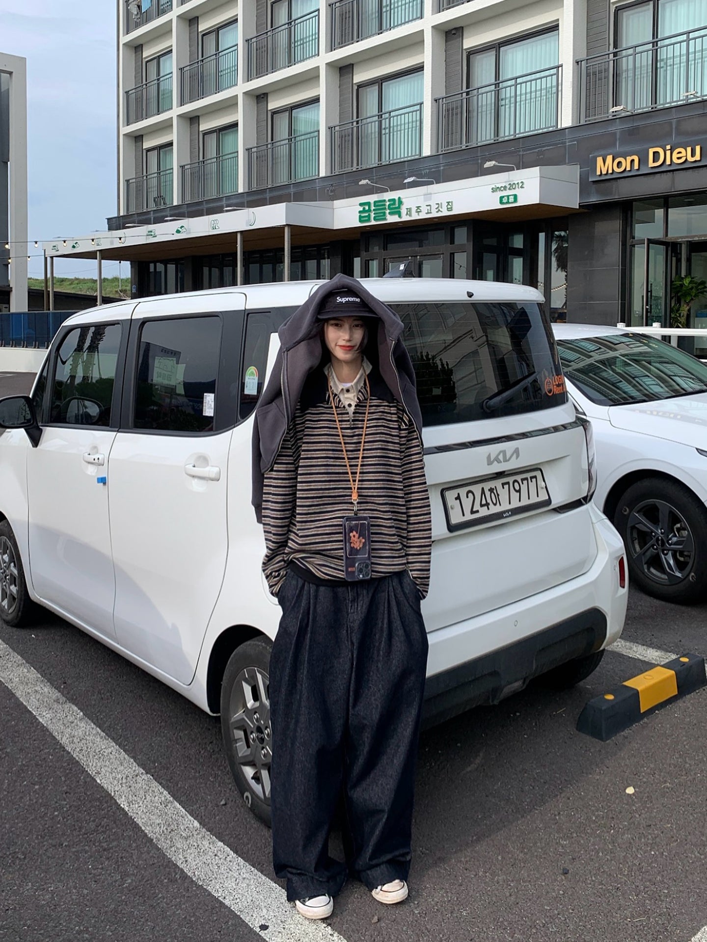 フェイクツーピーススボーダーポロシャツ N499