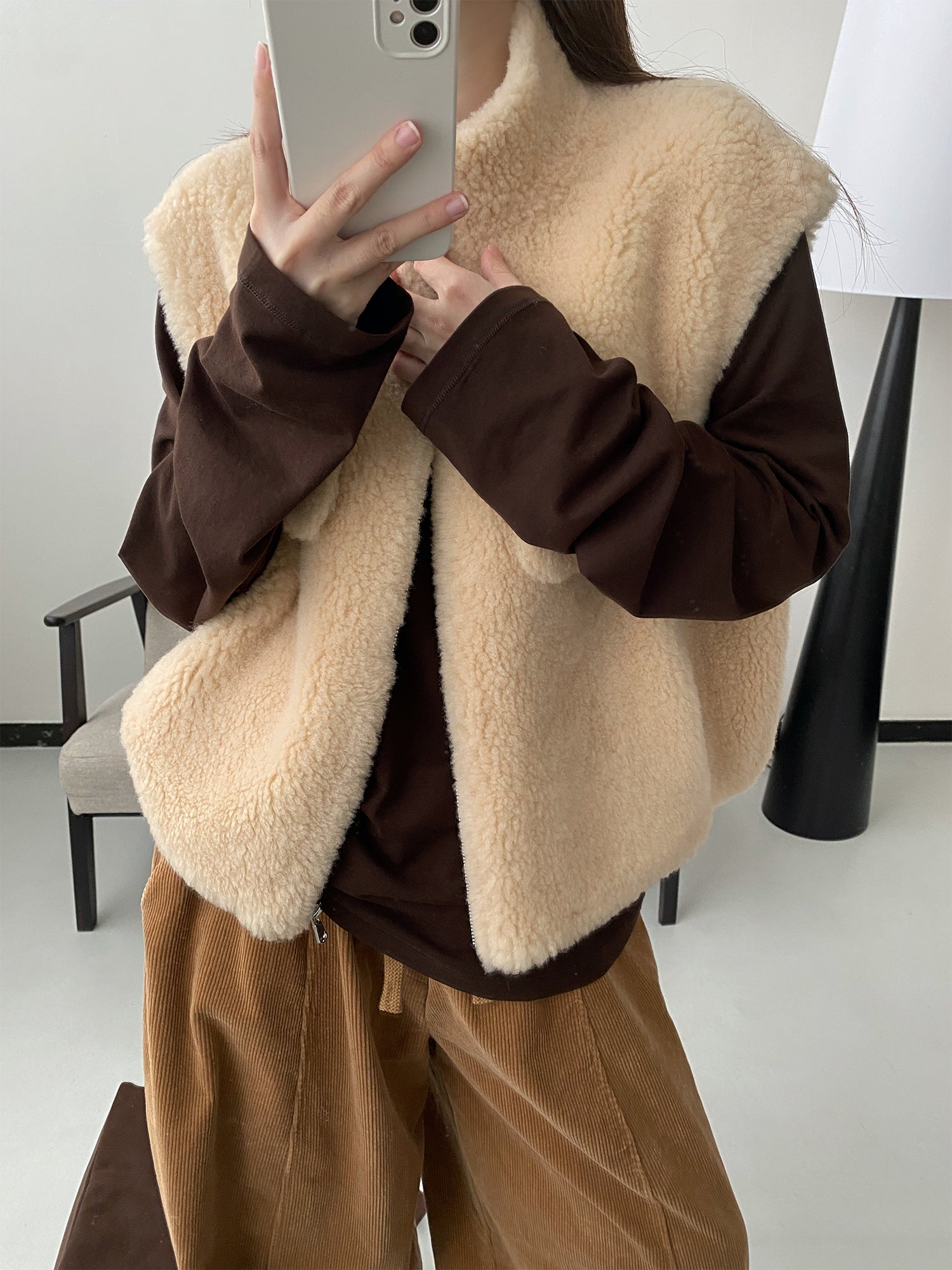 ウールショートベスト N652