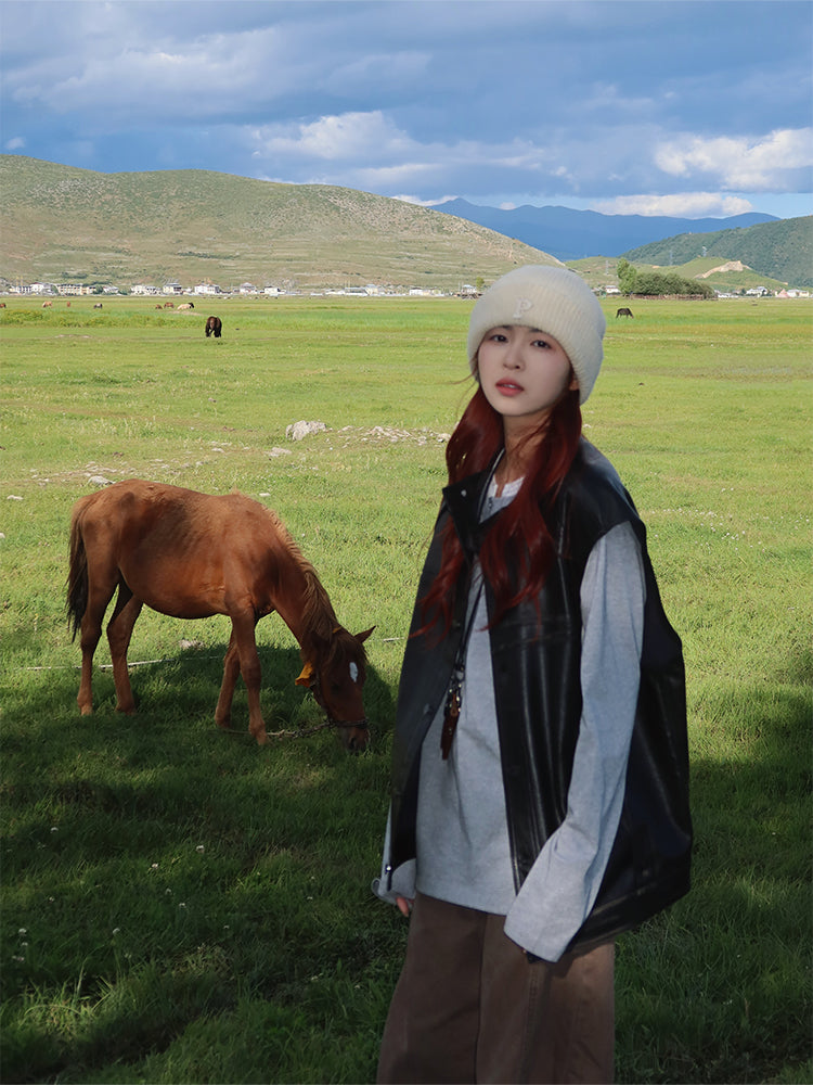 レザーベスト N595