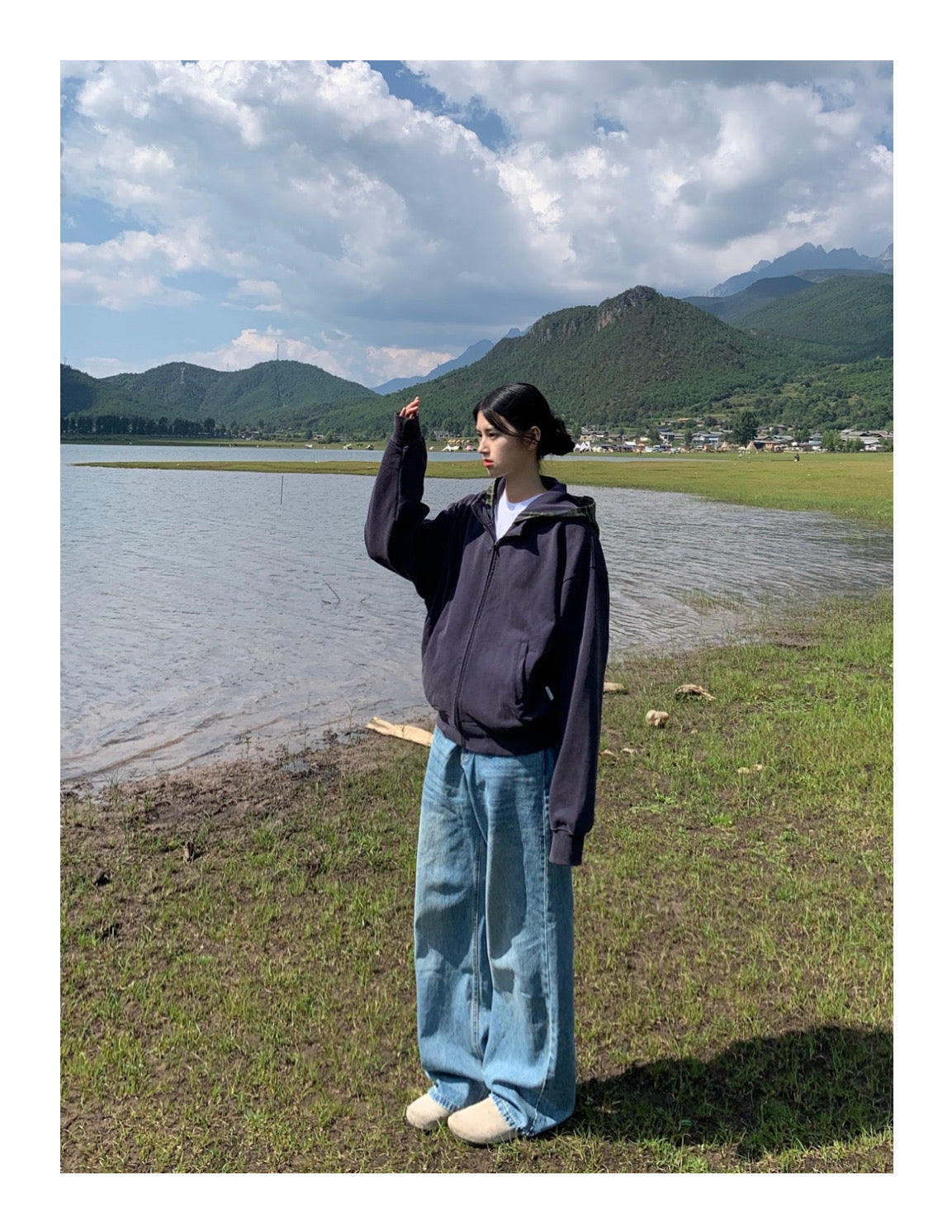 レトロウォッシュフーディ N101