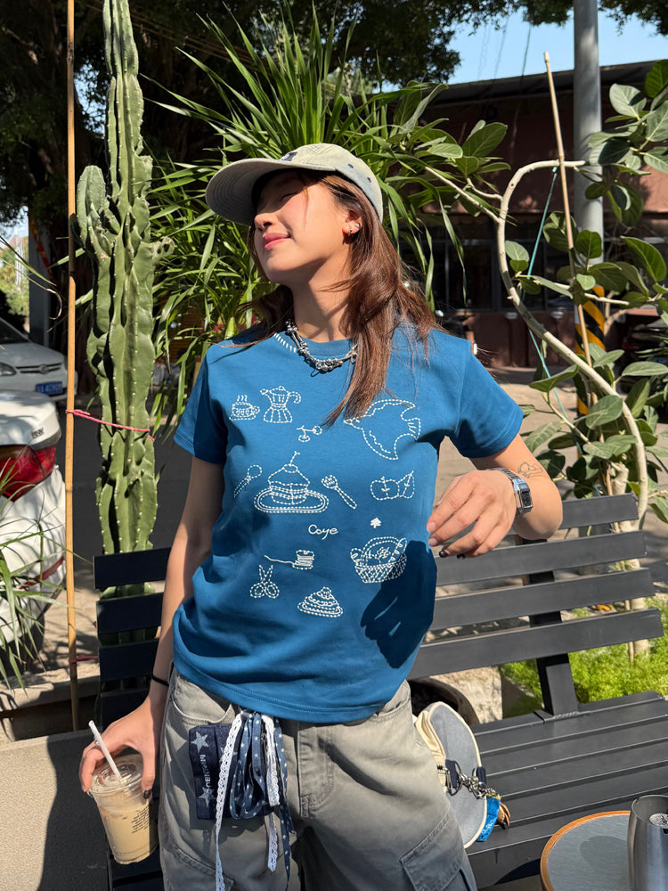 プリント半袖Tシャツ N474