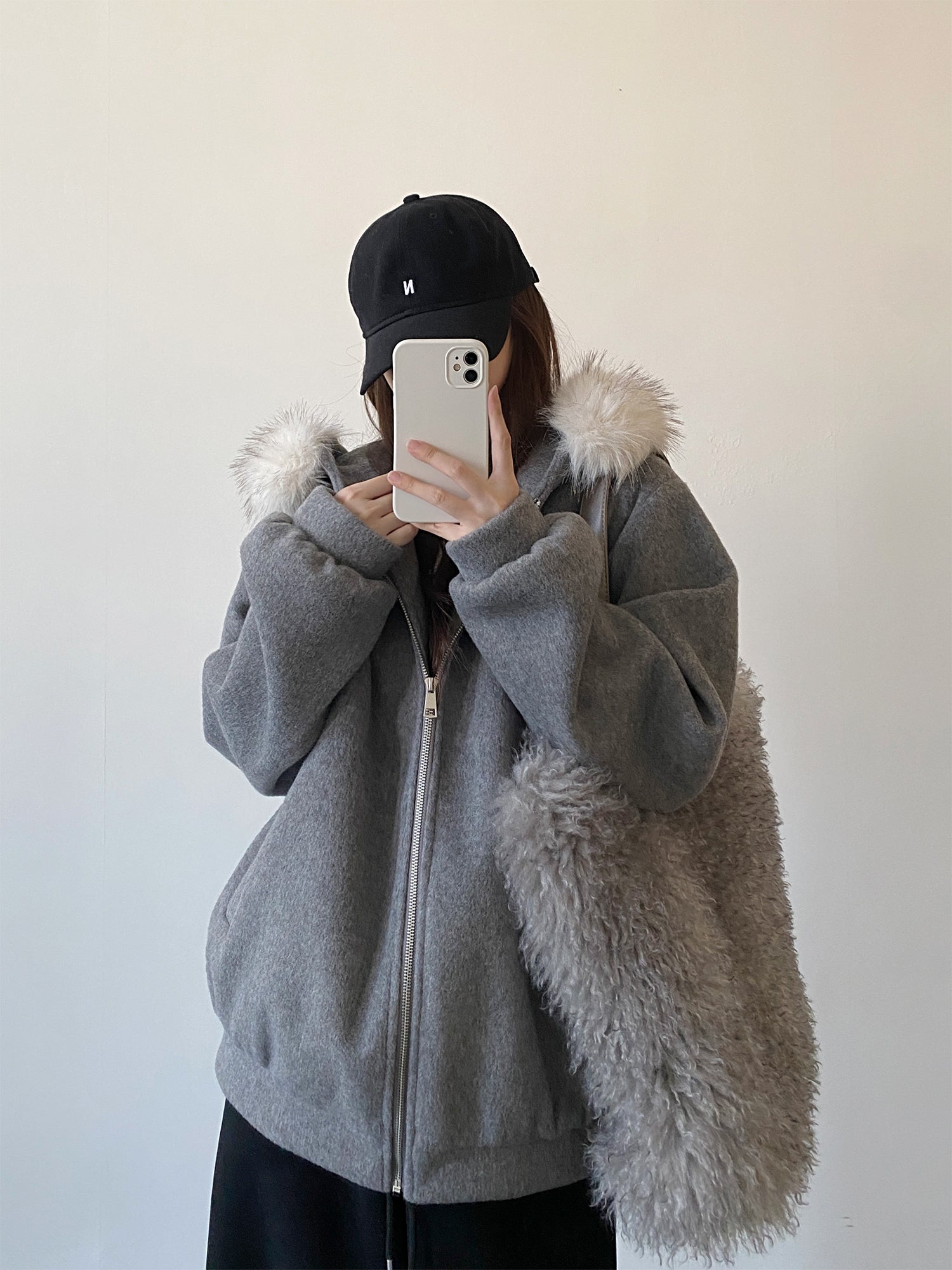 ファースウェットフーディー    N861