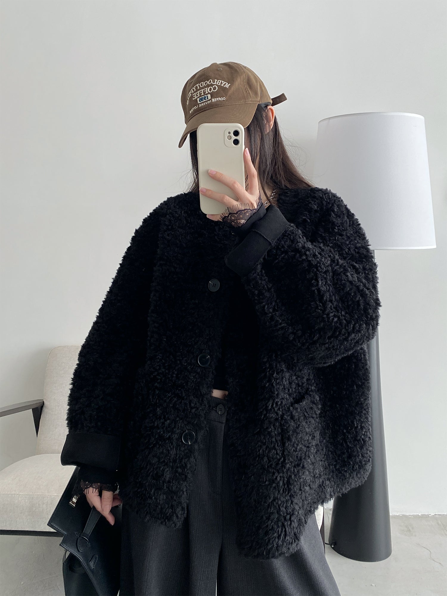 ショートルーズボアコート N901