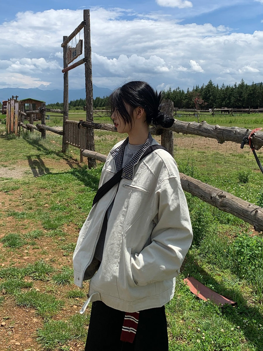 スタンドカラーワークジャケット N647