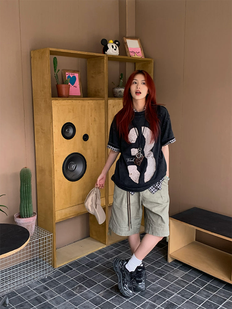 デジタルファンプリント半袖Tシャツユニセックス N452