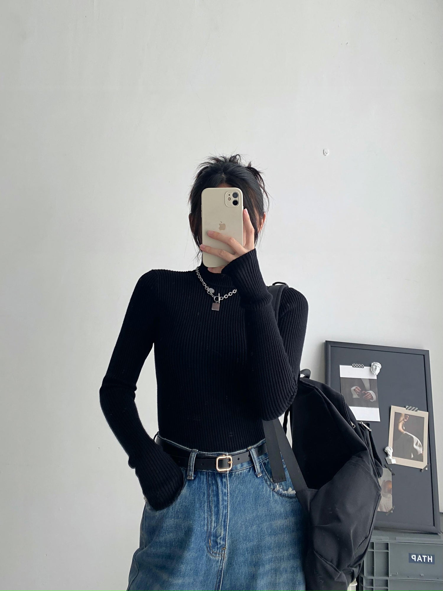 ハーフタートルネックセーター N628