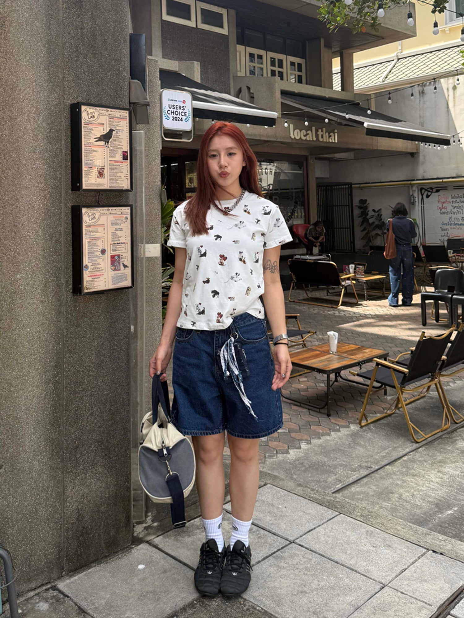 ハイウエストデニムショートパンツ N501