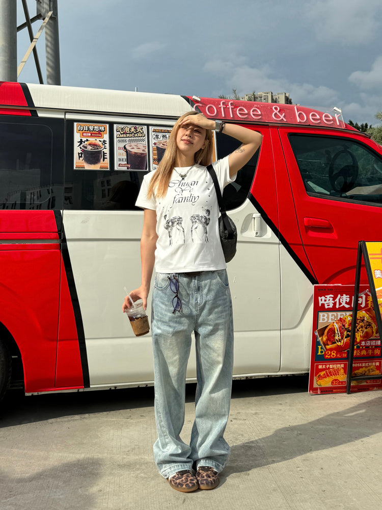 ウォッシュドルーズデニムパンツ N473