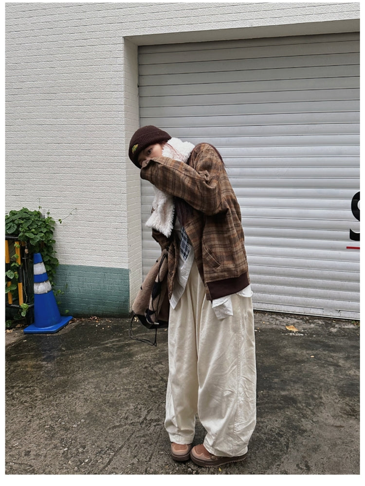 カジュアルワイドコットンパンツ N244