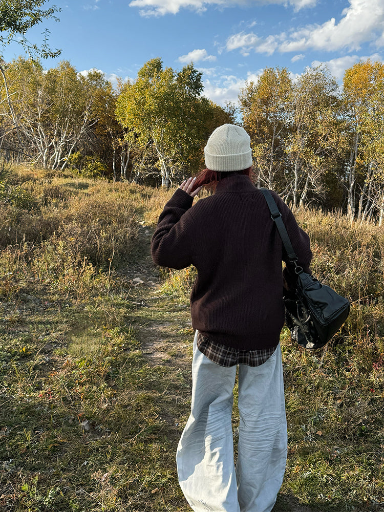 ハーフジップニットセーター N824