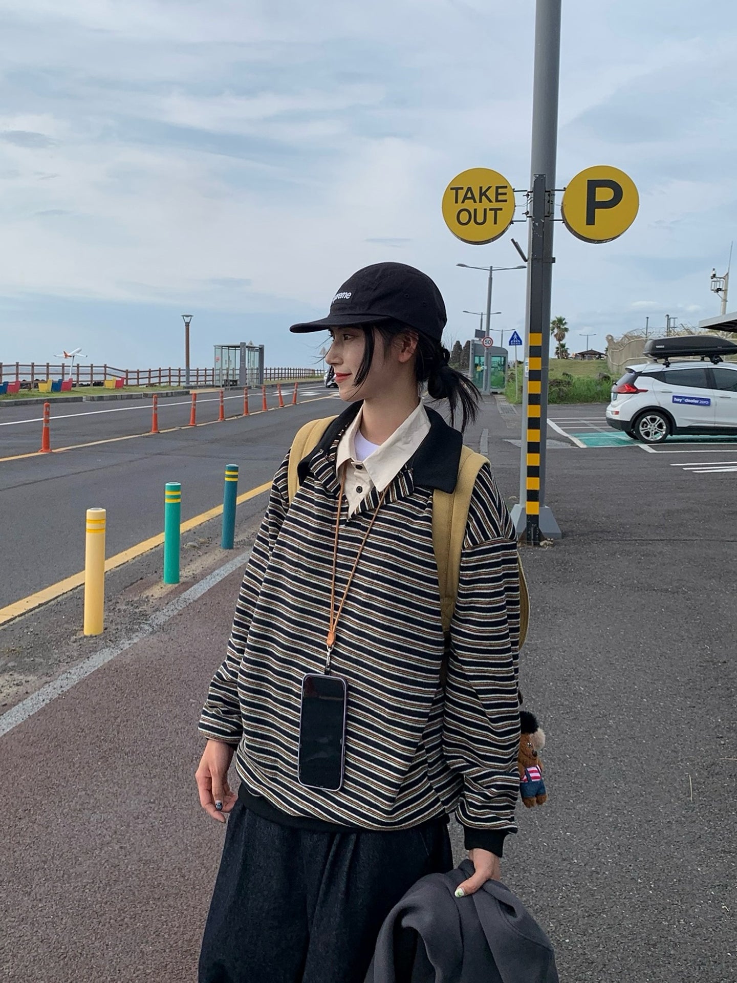 フェイクツーピーススボーダーポロシャツ N499