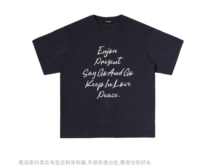 レタープリントルーズ半袖Tシャツ N427