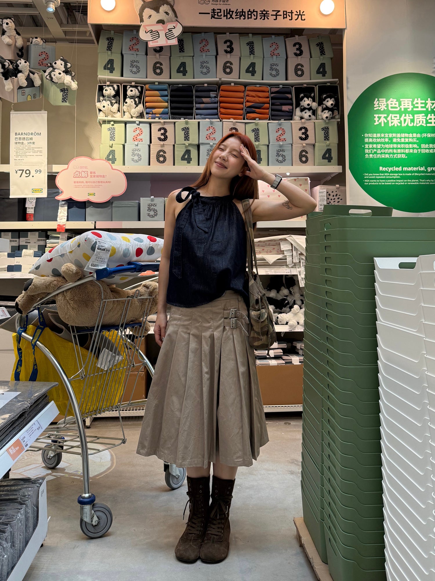 ノースリーブレースアップシャツ N505