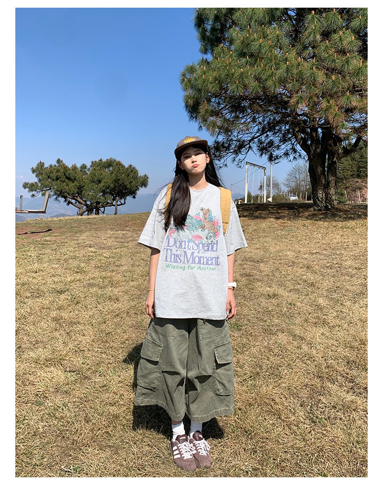 オーバーサイズプリントTシャツ N418