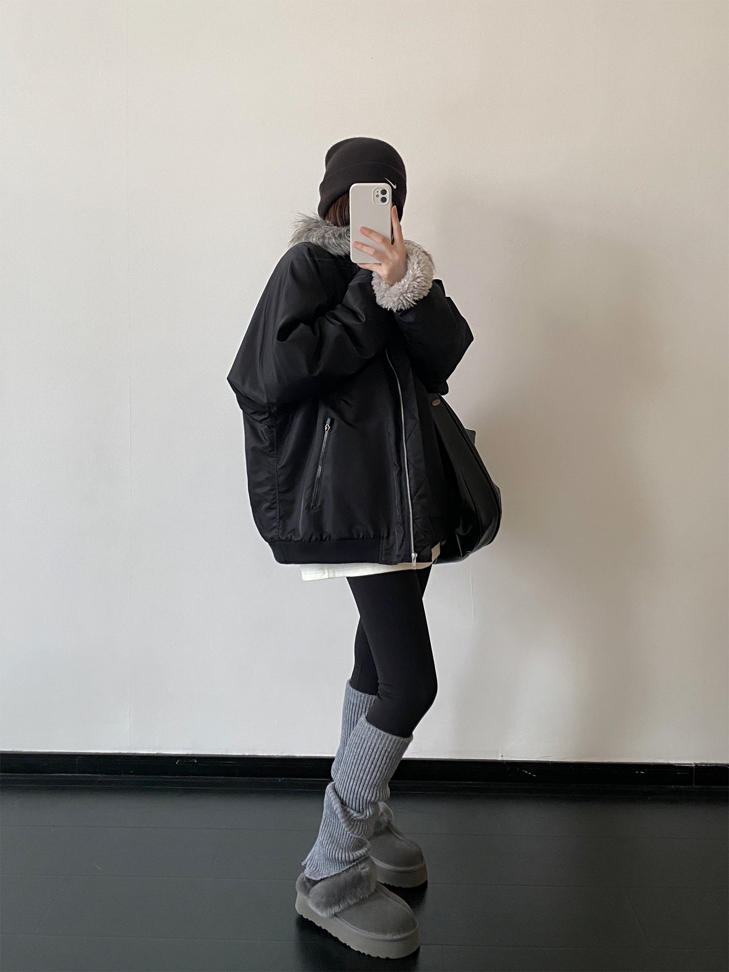 厚手ファー裏地ボアジャケット N870