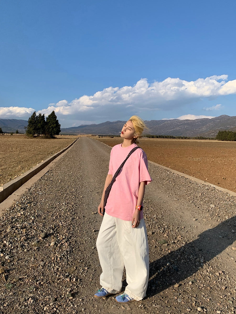 コットン無地半袖Tシャツ ベーシックカット N462