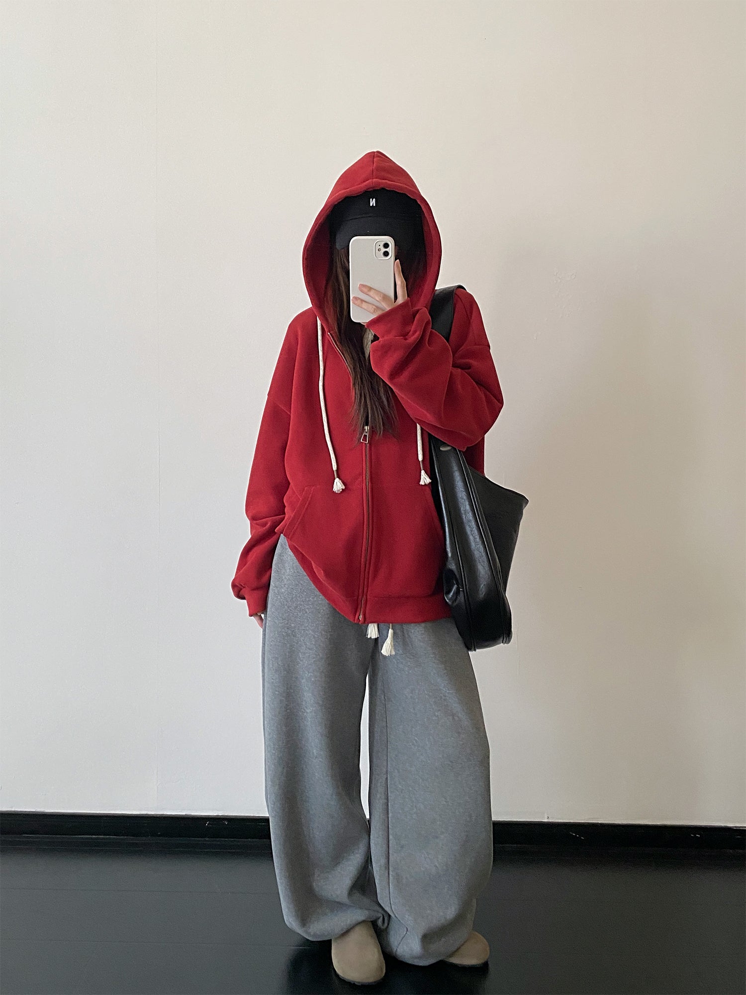 オーバーサイズジッパーパーカー N802