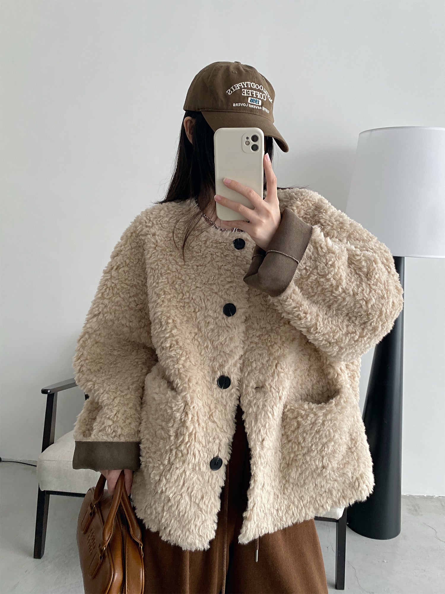 ショートルーズボアコート N901