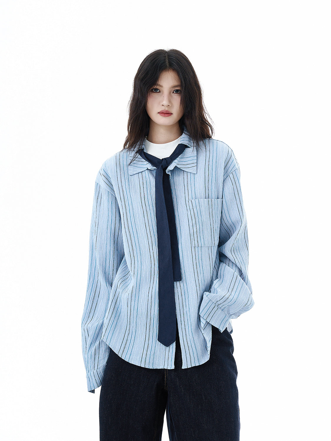 リラックスフィット・タイセットシャツ N545