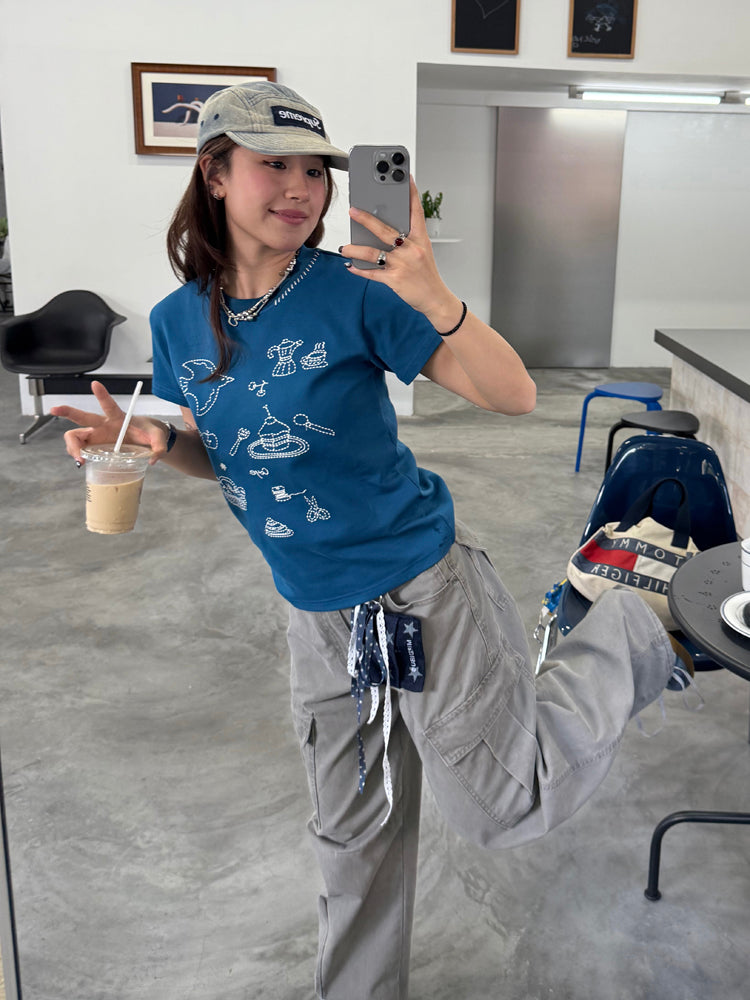 プリント半袖Tシャツ N474