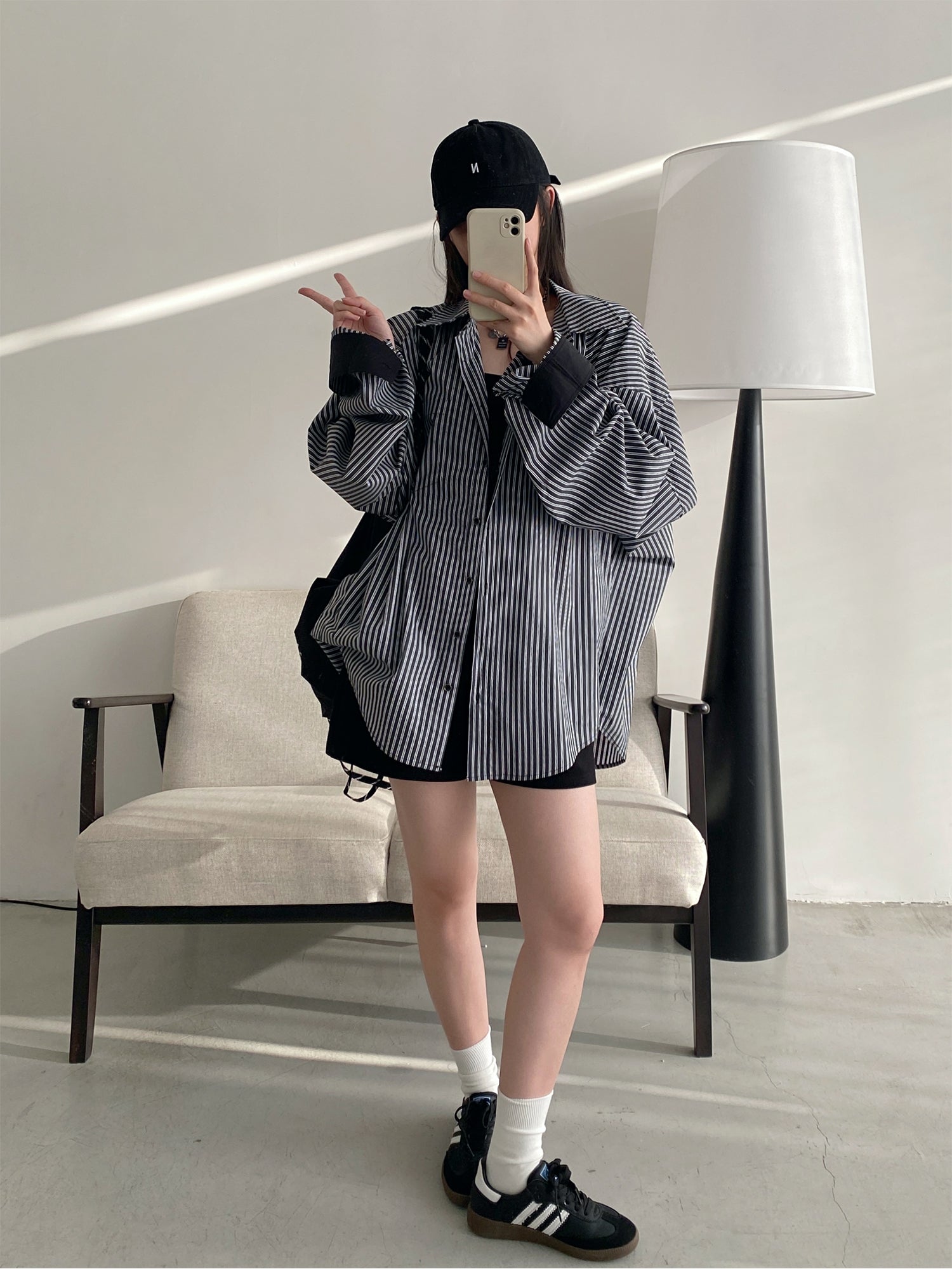 カジュアルストライプシャツ N670